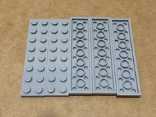 LEGO Parts - Light Bluish Gray Plate 2 x 8 - No 3034 - QTY 5