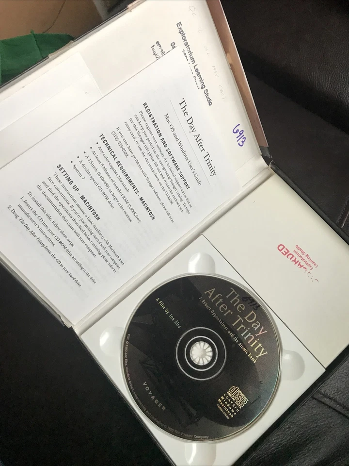 RARE FORMAT: (Oppenheimer) The Day After Trinity [CD-ROM VOYAGER 1995] VTG MAC - Image 4 of 4