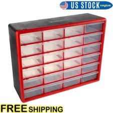 24 Compartment  Drawer Storage Cabinet Wall Mount Plastic Organizer Desktop NEW