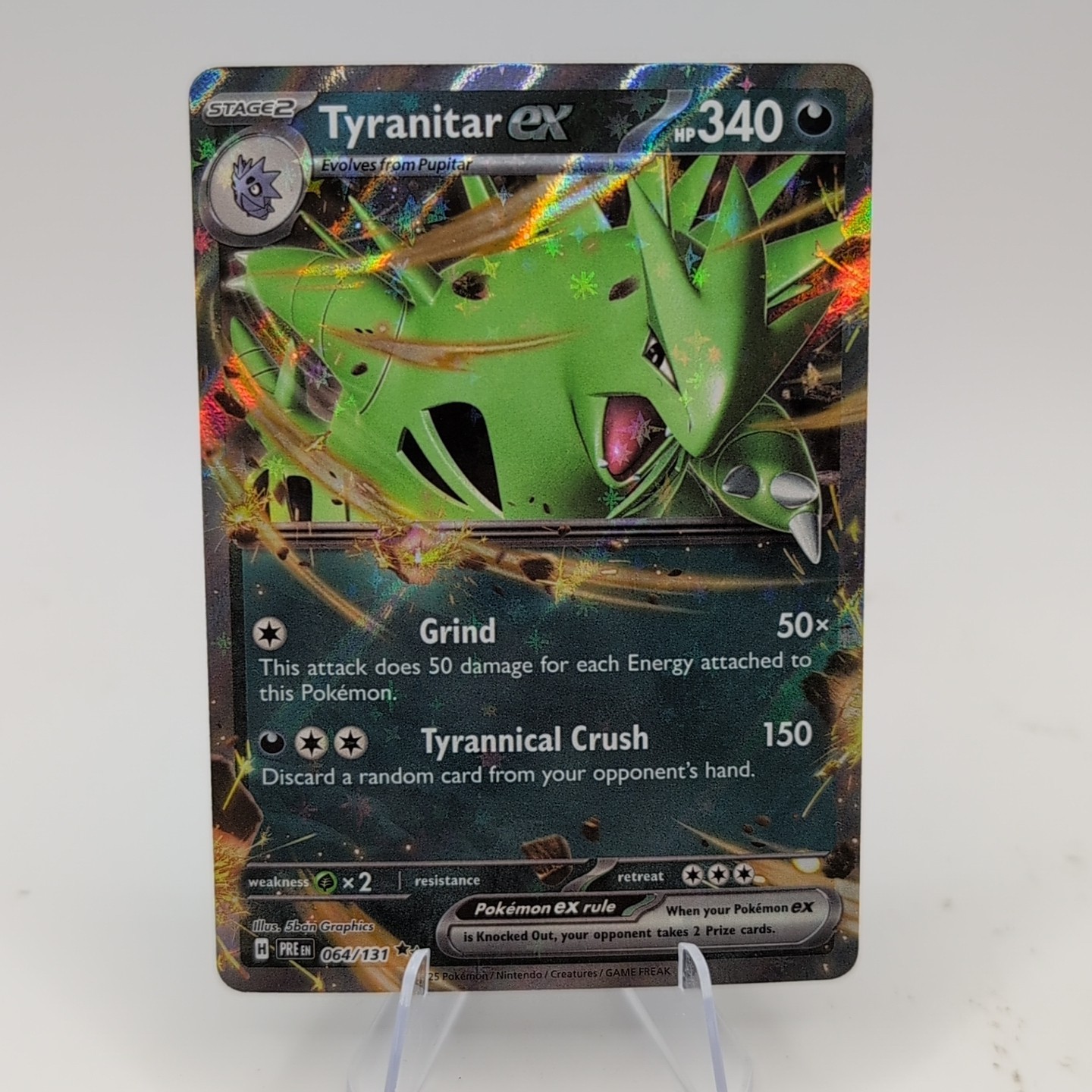 Tyranitar EX 64/131 Prismatic Evolutions Double Rare NM