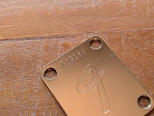 Fender Vintage F Logo Neck Plate Stratocaster Telecaster 1966 Chrome No Screws