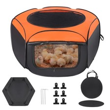 Chick Brooder Box, Upgrade Double Door Brooder Box for Chick Starter Kit, Pop-Up