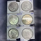 Lot of 6 Silver Peace Dollars 1922-S!-D-P, ‘23-S!, ‘25 90% Silver Nice Coins!