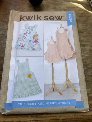 Kwik Sew Pattern K4336 Children's & Misses Aprons ~ 2 Styles ~ All Sizes