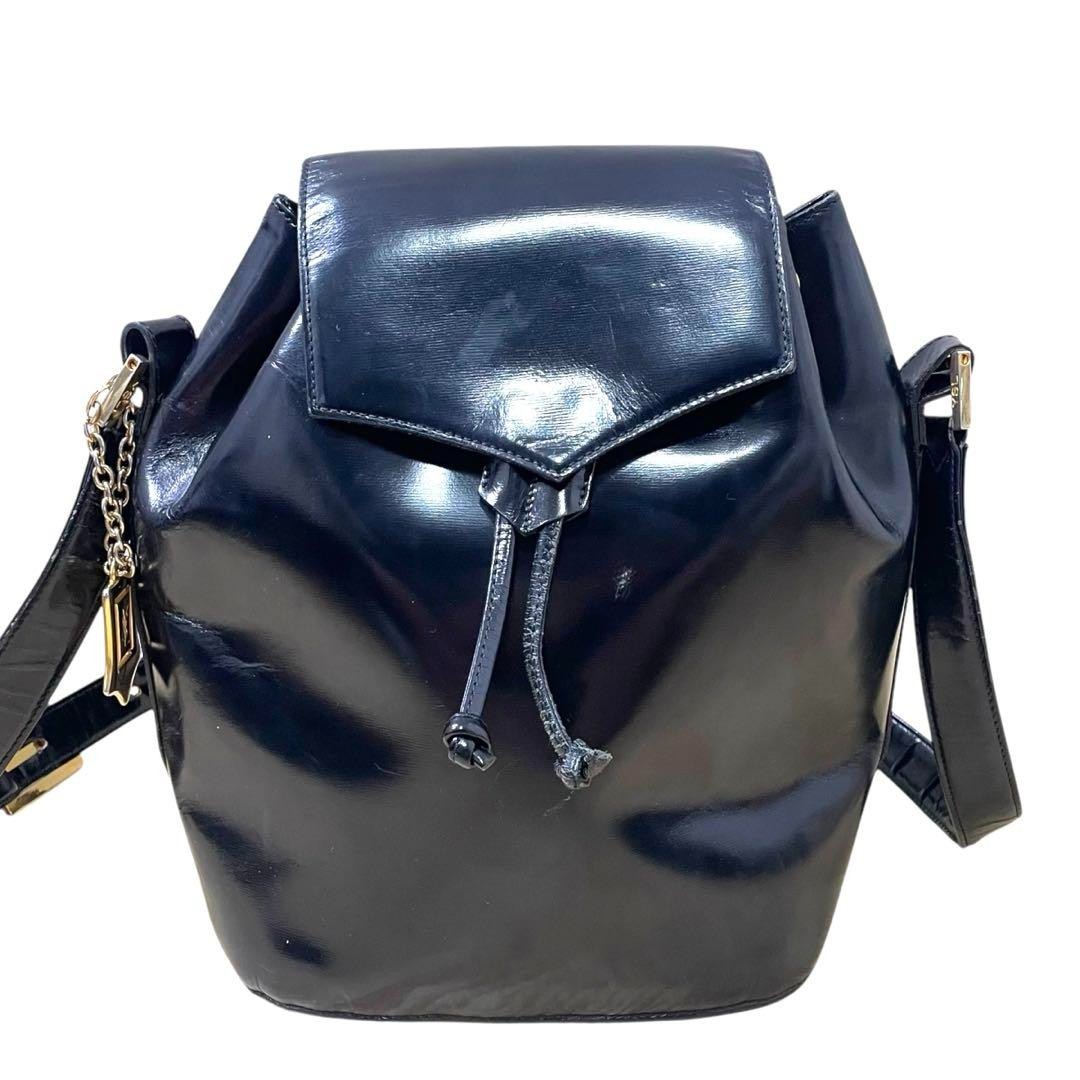 Borsa a tracolla YSL Yves Saint Laurent rara vintage secchiello logo