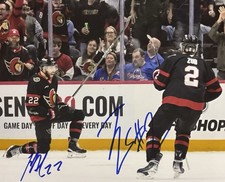 Michael AMADIO & Artem ZUB Signed 8x10 Photo! Ottawa Senators! W/coa