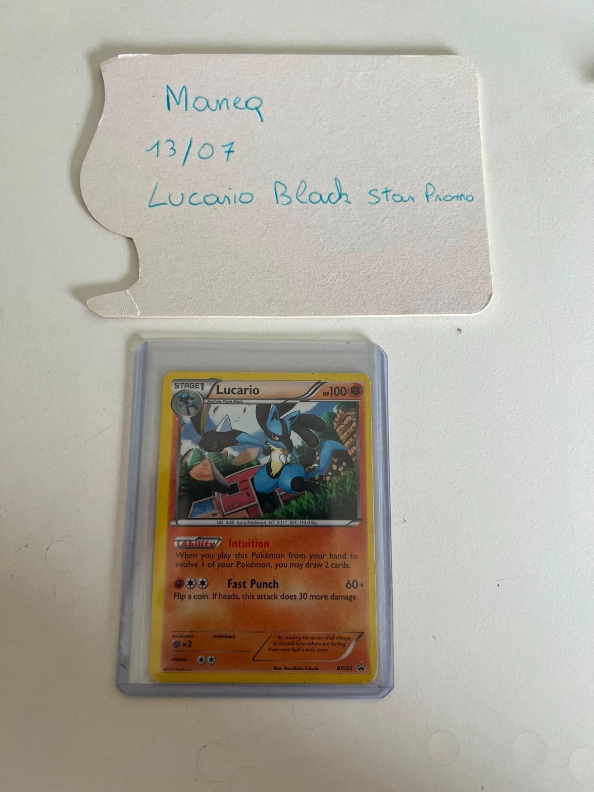 Lucario Black Star Promo - 2013 English - RARE - Good condition