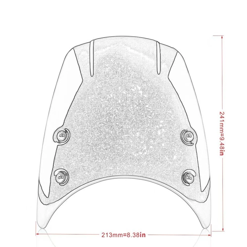 Motorcycle Windshield For BMW R NINE T R9T  2014-2019 Wind Deflector Windscreen - Изображение 3 из 4