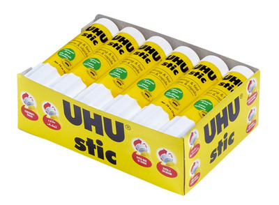 UHU All Purpose Glue Stick 12-Pack - White, Non-Toxic School Supplies, 0.74Oz St