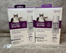 Comfort Zone 2 Diffuser 4 Refills Multi-Cat Calming Kit 60-Day Supply Plug in