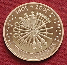 Royal mint, 400th Anniversary of the Gunpowder Plot 22 ct Gold Proof £2 Coin 16g