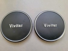 2 X Vivitar Metal 59.5 mm ID Lens Front Caps Slip on Metal