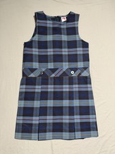 unbranded blue plaid dress girls uniform clothes, 6R youth