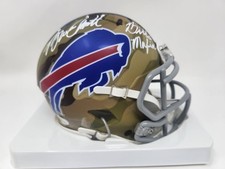 Bruce Smith Buffalo Bills Mafia Signed Camo Mini Helmet JSA COA BUF