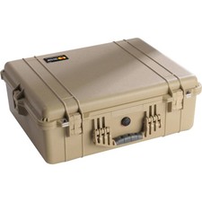 Pelican 1600 Watertight Hard Case with Foam insert - Desert Tan