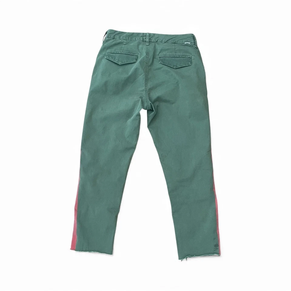 Pantalones para mujer MOTHER The Shaker Prep Fray recortados chinos fatiga y rojo talla 28 Foto 3 de 4