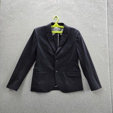 Armani Exchange Men Blazer L/G Black Suit European Fabric Long Sleeve