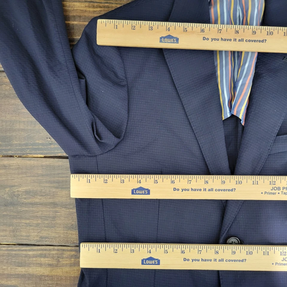 Casaco esportivo masculino IBIZA blazer dois botões azul marinho cerca de 38S - Imagem 2 de 4