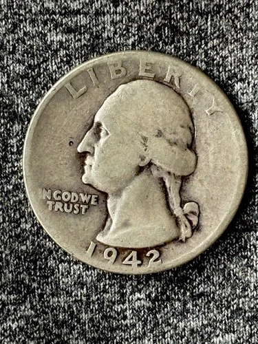 1942 Washington Quarter Silver 25C Circulated Business Strike Uncertified (32)