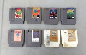 8 Original Nintendo NES Games Zelda Dragon Warrior Spirit Faxanadu Gauntlet 2