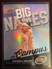 Chendall Weaver 2025 UD World of Sports Vol 2 Big Names on Campus RC #BNC-CW