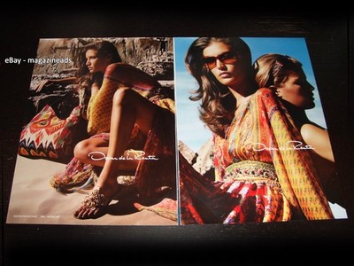 OSCAR DE LA RENTA 4-Page PRINT AD Spring 2005 DIANA DONDOE Cameron Russell LEGS