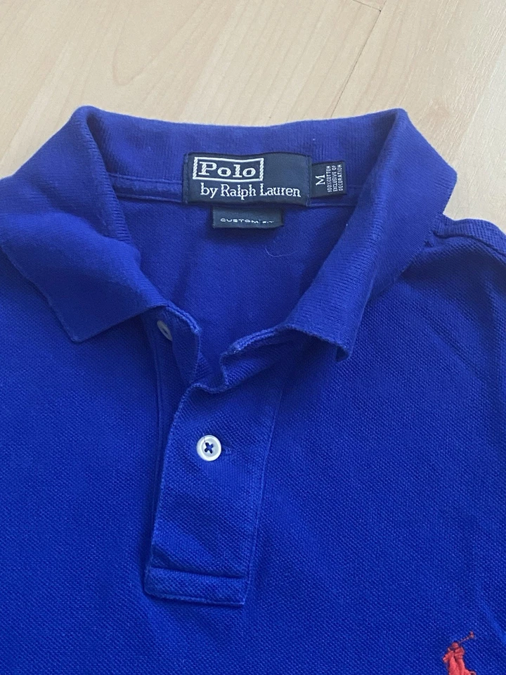 Polo by Ralph Lauren Herren M Poloshirt Custom Fit Royal Blau - Bild 3 von 4
