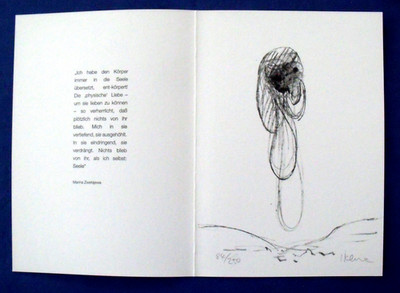 *Leiko Ikemura*  Einblatt Nr. 15  Edition Horst Jansen 1997 signiert, nummeriert