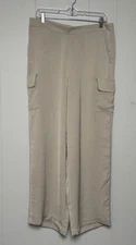 Counterparts Tan Pull On Loose Fit High Waist Wide Leg Trousers Size L