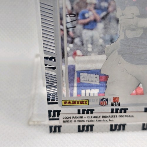 2024 Donruss Clearly FOTL Team Logo /7 Tyler Nubin RC Giants - Bild 9 von 10