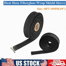 Heat Hose Fiberglass Wrap Shield Sleeve Adjustable 10ft-10mm38wire Fuel Line Heat Hose Fiberglass Wrap Shield Sleeve Adjustable 10ft-10mm38wire Fuel Line