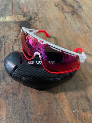 Rudy Project Defender Sunglasses White Coral Multilaser Red Lenses Cycling