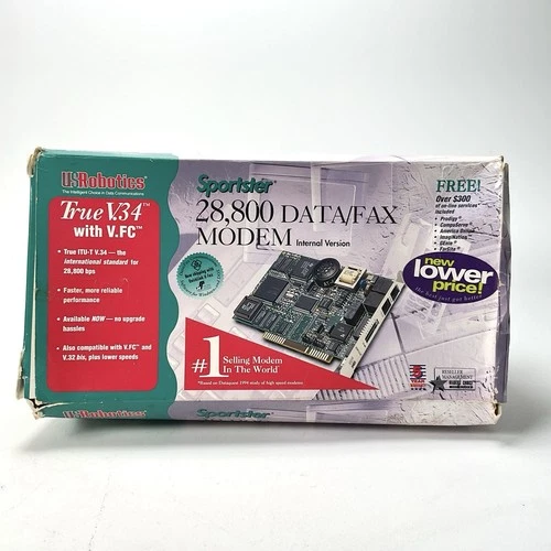 U.S. Robotics Sportster 28800 DATA/FAX Modem Internal Version Vintage - Open Box
