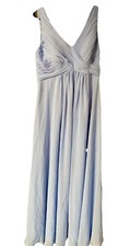 JJ's House Size S/M Princess V Neck Chiffon Dress Long Light Blue