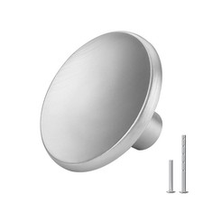 10 Pack Brushed Nickel Cabinet Knobs Round Drawer Handles For Kitchen Door