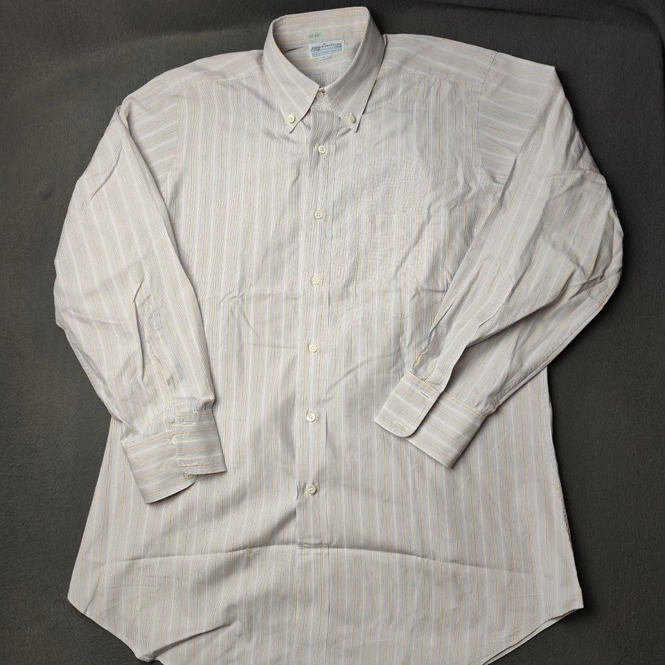Camisa vintage Riddle McIntyre para hombre XL a rayas abotonadas manga larga vestido años 90 Foto 2 de 4