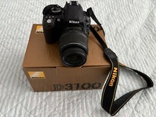 Nikon D3100 14.2MP DSLR Camera Black w/ 18-55mm Bundle, TESTED WORKING
