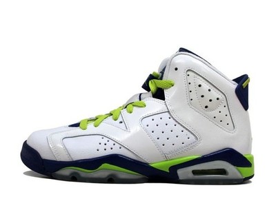 Nike Air Jordan 6 Retro GG Youth 6Y Fierce Green White Blue Shoes