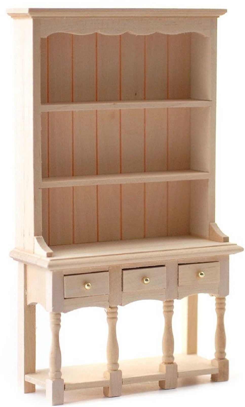 Dolls House Welsh Dresser Unfinished Bare Wood Kitchen Dining Room Furniture