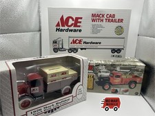 ERTL Die Cast Ace Hardware Lot 1926 Mack Bulldog Mack Cab Trailer 1949 Dodge