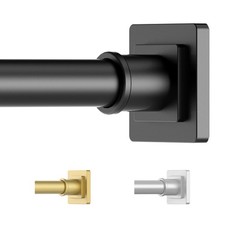 Shower Curtain Rod Adjustable 31-79", Anti-Rust Shower Rod  Spring Tension S...