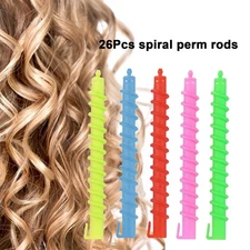 26Pcs Spiral Hair Perm Rod Spiral Rod Barber Hairdressing Hair Roller PDDY