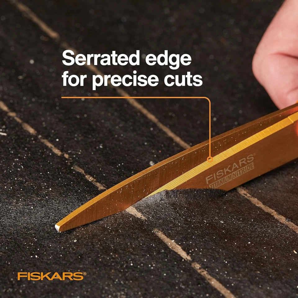 Tijeras Fiskars Titanium Shop, tijeras molidas de precisión de acero inoxidable para todos Foto 2 de 4