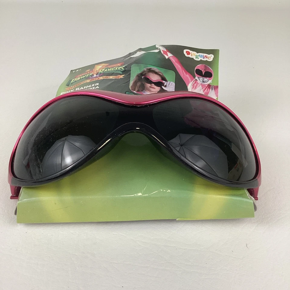 Mighty Morphin Power Ranger Goggles Pink Ranger Glasses Disguise Costume Cosplay - Image 2 of 4