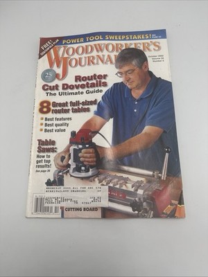 Woodworker s Journal Oct 2002 Router Dovetails Guide Table Saws Jigs Vintage Mag