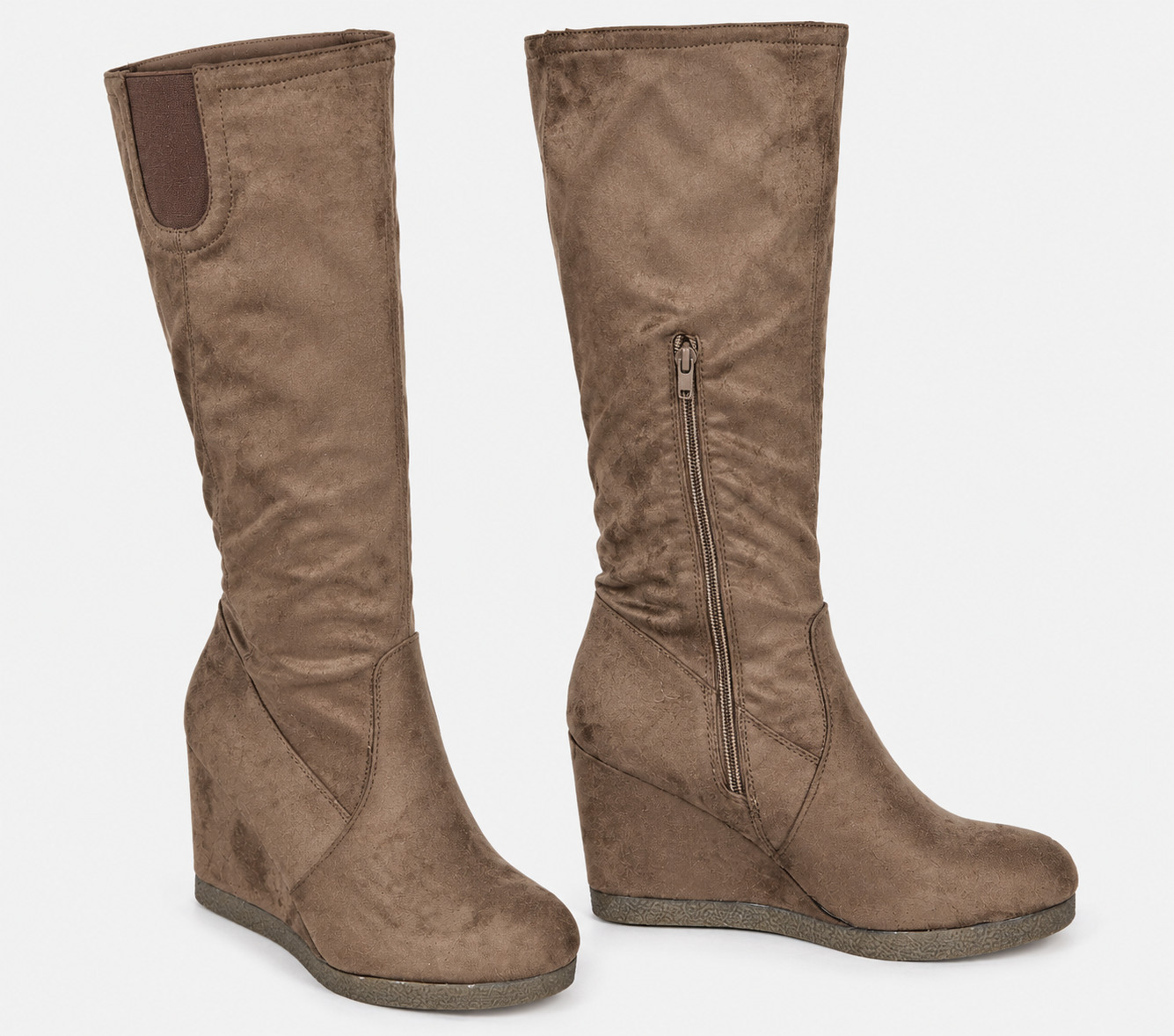 Just Fab Marla Taupe Women's Knee High Boots Size 7.5 New in Box