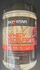 Six Star Whey Isolate Protein Powder-Decadent Vanilla Cream 1.40 Lbs Exp 02/2026
