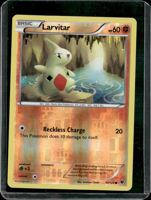 Larvitar 40/124 Reverse Holo Rare XY Fates Collide Pokemon Card