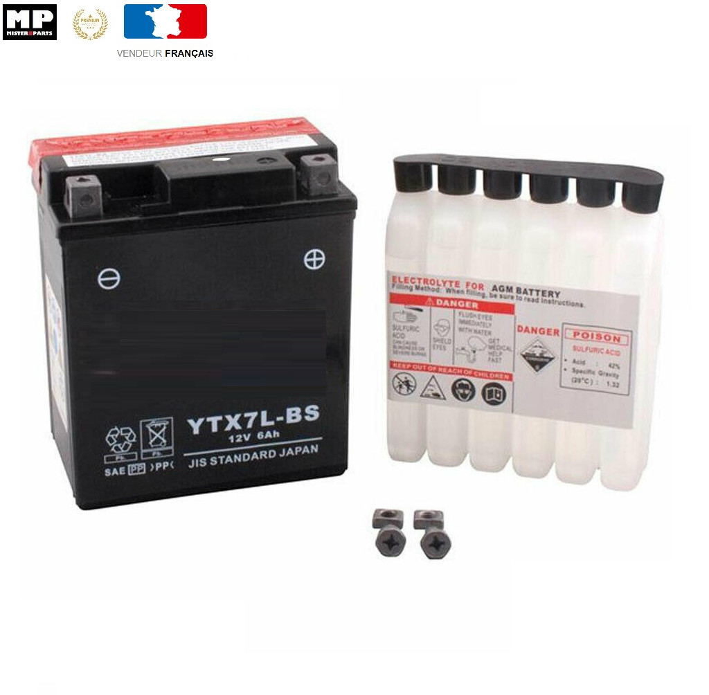 Batterie étanche YTX7L-BS 12V, l'énergie premium pour Kawasaki et Yamaha