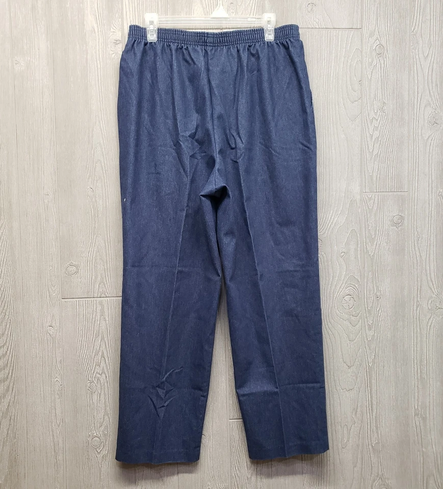 Jeans feminino vintage Koret City azul 16 puxadores elástico cintura reta 30x27 - Imagem 3 de 4
